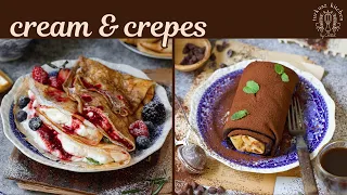 Homemade Chocolate & Vanilla Crepes