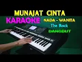 MUNAJAT CINTA - The Rock | KARAOKE Nada Wanita | Dangdut Version