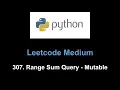 Leetcode 307 Range Sum Query - Mutable binary index tree