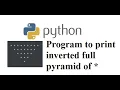 Python Program to Print Inverted full pyramid of