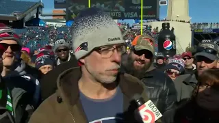 Patriots Fan with superstitious stain