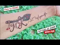 How to make M K letter Tattoo Couple letter m and k tattoo with flute feather