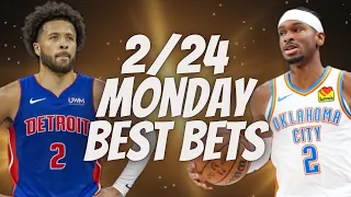 Best NBA Bets, Player Prop Picks, Parlays, Predictions FREE Monday Today February 24th 2/24