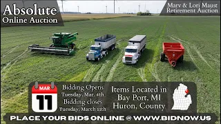 Marv Lori Maust s Retirement Absolute Online Auction Bidding closes March 11th starting 6 PM
