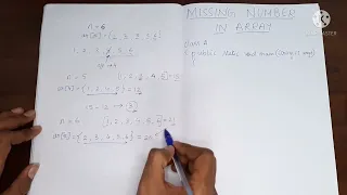 Missing Number in an Array Java