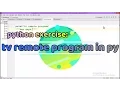 TV remote program in python Python Exercise