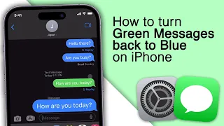 How To Turn Green Messages Back To Blue On IPhone 2023 