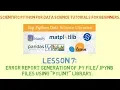 Python for Data-Science Using PYLINT library for py ipynb code files report generation
