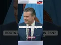Sec Pete Hegseth was asked Monday if there were boots on the ground in Iran