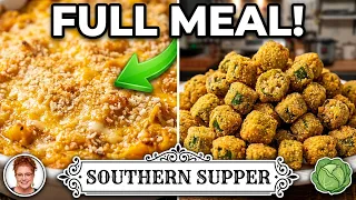 Squash Casserole Supper - Fried Okra
