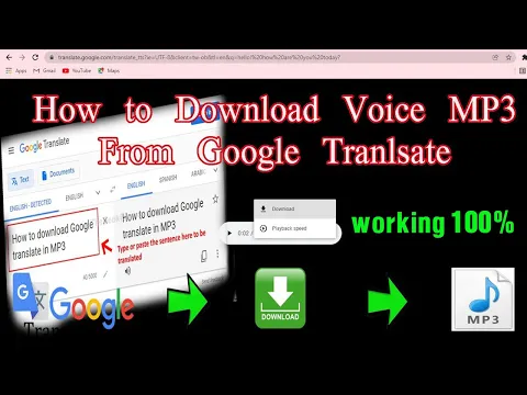 Download MP3 Save Voice MP3 file from google translate 2022