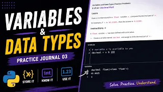 Python Practice Journal 03 Variables Data Types