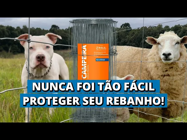 Tela Campeira Ovinos - Malha 30x10cm - Fios de aço 2,50mm - 650kgf - 50m Vídeo do produto - Tela Campeira Ovinos - Malha 30x10cm - Fios de aço 2,50mm - 650kgf - 50m