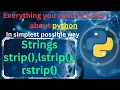 strip lstrip rstrip in python string manipulation in python python tutorial for beginner