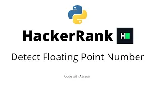 Detect Floating Point Number HackerRank Solution