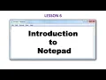 Std II Lesson 6 Introduction to Notepad