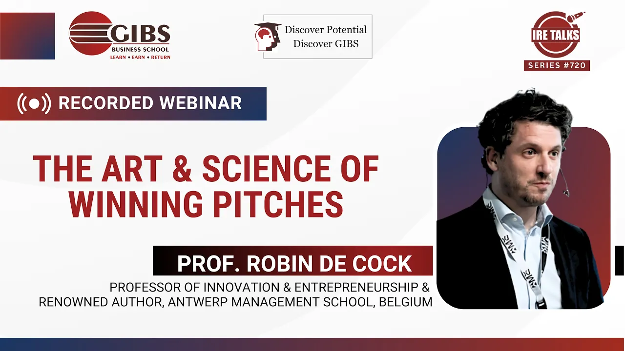 [Webinar] Prof. Robin De Cock - Antwerp Management School, Belgium | GIBS IRE Talks  |  Bangalore