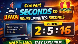 Java Program to Convert Seconds into Hours Minutes Seconds WAP in Java Time Conversion