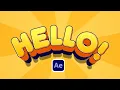Create Fun Cartoon Title Animations in After Effects Tutorial