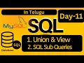 SQL Day-11 tutorial in telugu ComputerW0rld