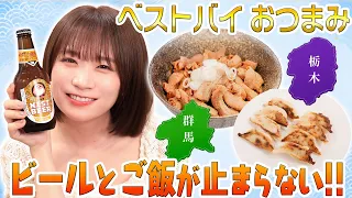  秋元真夏の全国ベストバイおつまみ！【栃木・群馬編】ご飯とビール最高のセットでいただく肉餃子＆「んまい！」もつ煮が登場！