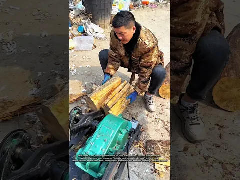 آلة صغيرة تشق جذوع الخشب بقوة مذهلة 🪵⚙️