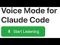 Voice Mode for Claude Code