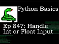 Python Basics Tutorial How to handle Int or Float with Builtin Eval Function