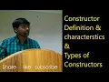 CONSTRUCTORS DEFINITION RULES CHARACTERISTICS TYPES OF CONSTRUCTORS C PROGRAMMING - Lecture--16