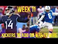 Kickers To Add Waiver Wire Week 11 Fantasy Football