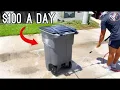 How I Make 100 A Day Trash Can Cleaning