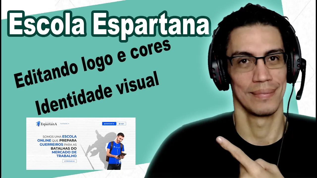 Editando Logo e cores da Escola Espartana