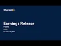 Walmart Inc FY2025 Q3 Earnings Release
