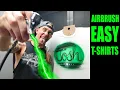 100 FREEHAND Airbrushed T-Shirt Quick Easy Name Design Tutorial