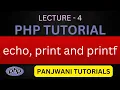 PHP Tutorial in hindi Lecture 4 echo print and printf in php