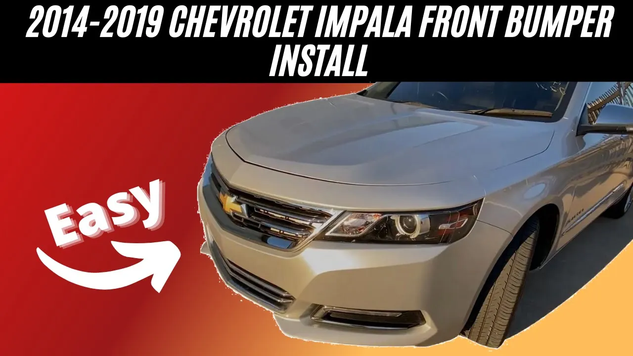 2014-2019 Chevrolet Impala : Front Bumper Painted (New Body Style | WITH: Active Shutter | WITHOUT: Adaptive Cruise)