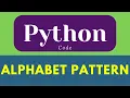 Alphabet Pattern Program for loop in python python pattern python shorts