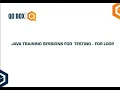 Java Training Session For Testing - For Loop QO-BOX