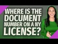 Where is the document number on a NY license