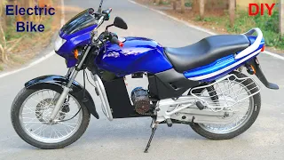 How to Make  Electric Bike Using a Scrap Petrol Bike  (Low Cost)