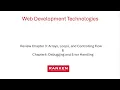Chapter 3 Review Chapter 4 Debugging and Error Handling