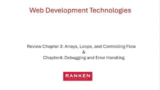 Chapter 3 Review Chapter 4 Debugging and Error Handling