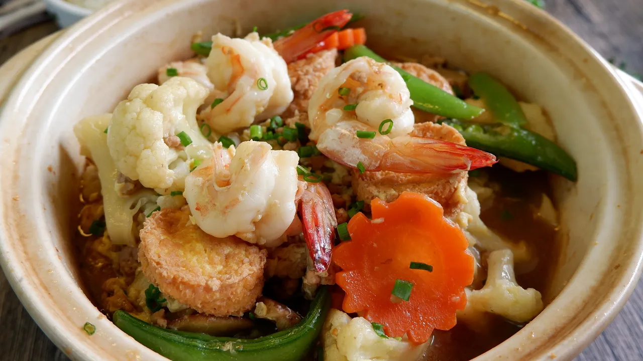 Restaurant Style Dish! Chinese Shrimp & Tofu Pot    Chinese Shrimp / Prawn & Tofu Recipe