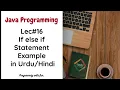 Lec If Else If Statement in Java Example Java Programming in