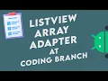 Android ListView with ArrayAdapter Java Tutorial OnItemClickListener