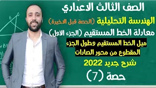 Third Year Of Middle School Analytical Geometry The Last Lesson The First Part The Slope Of The L  Third Year Of Middle School Analytical Geometry The Last Lesson The First Part The Slope Of The L
