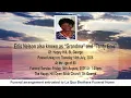 MTV OBITUARIES FOR FRIDAY 7th AUGUST 2026