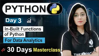 Python For Data Analyst Day 03 In-Built Functions of Python Free 30 Days Class Data Analytics