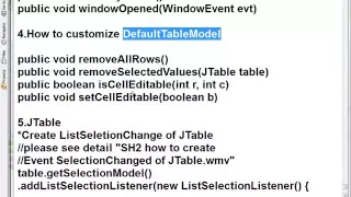 JAVA SH6 how to Customize DefaultTableModel