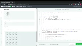 2D Array - DS HackerRank Solution java